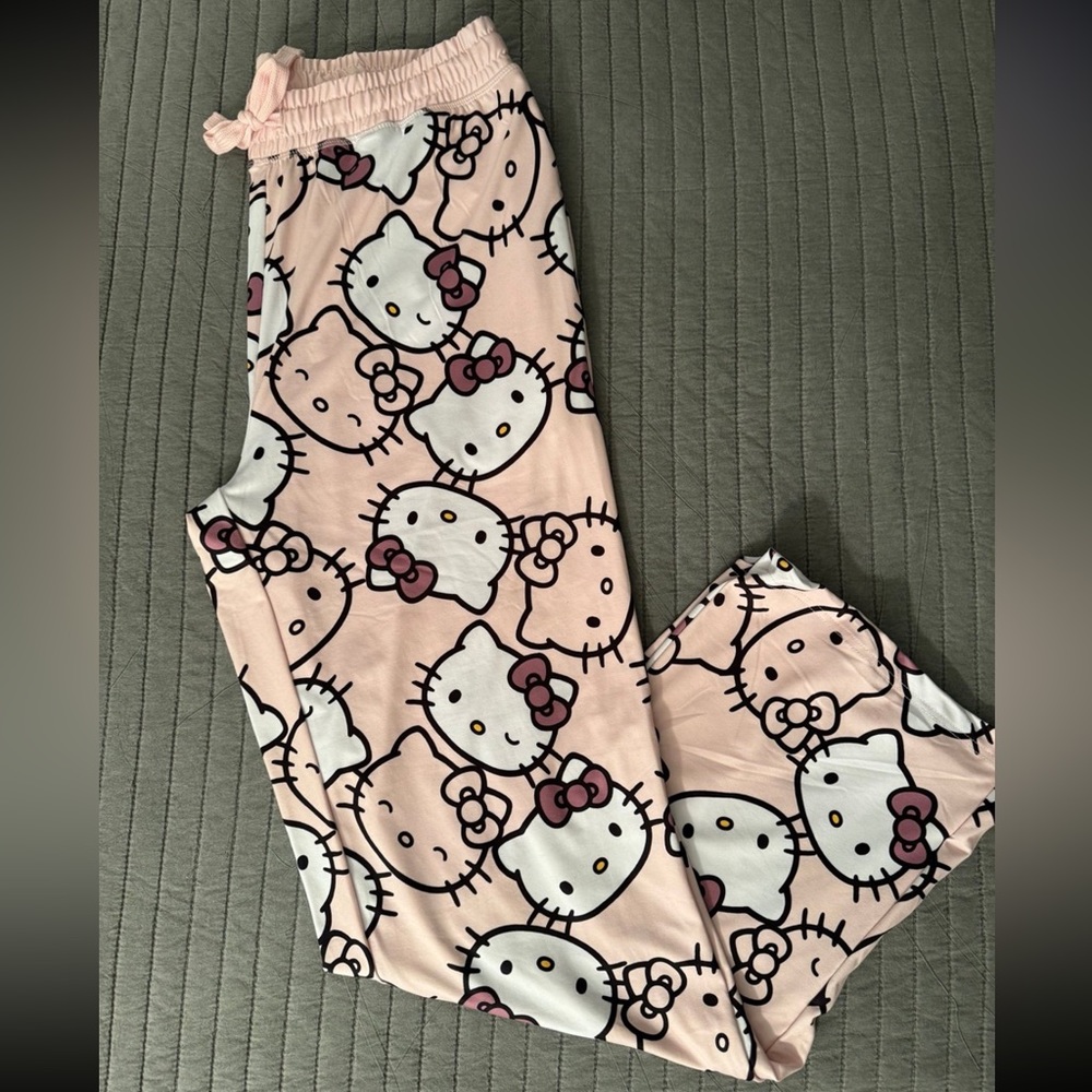 Sanrio Hello Kitty soft Pants stretch pink pjs pajamas Size small